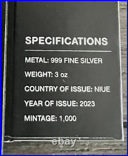 2023 Niue Star Wars Mandalorian Bo-Katan's Gauntlet Starfighter 3oz Silver Coin