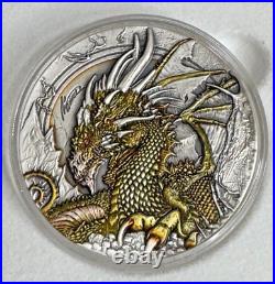 2023 Niue The Fire Drake 50g Silver Antiqued $2 Coin 1 of only 250 minted