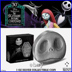 2023 Niue The Nightmare Before Christmas 30th Ann. 1oz Silver Antiqued Coin