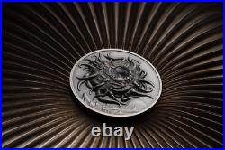 2023 Palau H. P. Lovecraft Azathoth 3 oz Silver Antiqued Coin 2023 Palau H. P. Lovecraft Azathoth 3 oz Silver Antiqued Coin