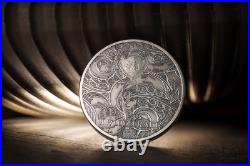 2023 Palau H. P. Lovecraft Azathoth 3 oz Silver Antiqued Coin 2023 Palau H. P. Lovecraft Azathoth 3 oz Silver Antiqued Coin