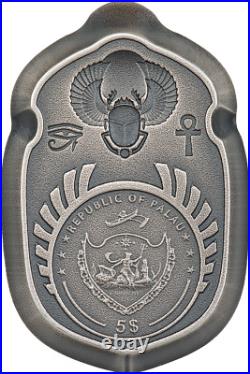 2023 Palau Scarab Cheops 1oz Silver Antiqued Shaped Coin