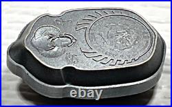 2023 Palau Scarab Cheops Shaped 1 oz Silver Antique $5 Coin High Relief Box&COA