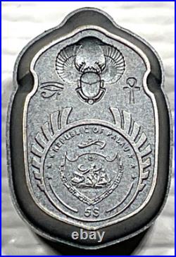 2023 Palau Scarab Cheops Shaped 1 oz Silver Antique $5 Coin High Relief Box&COA