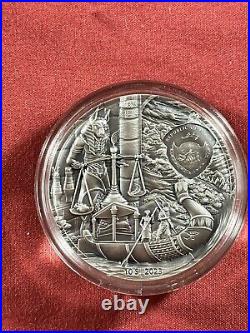 2023 Palau The Egyptians Afterlife Rites of Passage 2 Oz Silver Coin Mintage 555