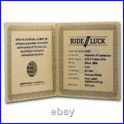 2023 Republic of Cameroon 2 oz Silver Antique Ride Your Luck