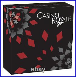 2023 Royal Casino CHIP Antiqued SILVER $1 1oz COIN NGC MS70 James Bond 007 BLACK