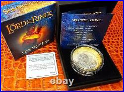 2023 Samoa Antique 3 oz Fine Silver Coin The Lord Of The Rings The One Ring