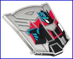 2023 Samoa Hasbro Transformers Optimus Prime 1oz Silver Antiqued Shaped Coin