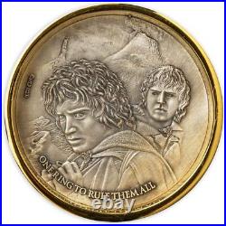 2023 Samoa Lord of the Rings One Ring 3oz Silver Antique Finish Coin