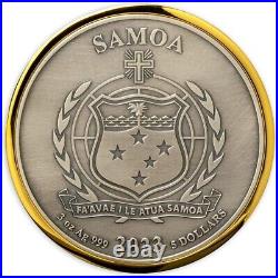 2023 Samoa Lord of the Rings One Ring 3oz Silver Antique Finish Coin Minted 1499