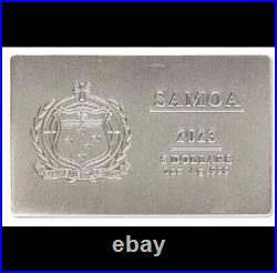 2023 Samoa Monopoly Game Board Coin 4 x 1 oz. 999 Silver Antiqued Bar Set