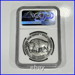 2023 Silver Onc Papa High Relief Oglala Lakota Sioux Nation NGC MS 70 Antiqued