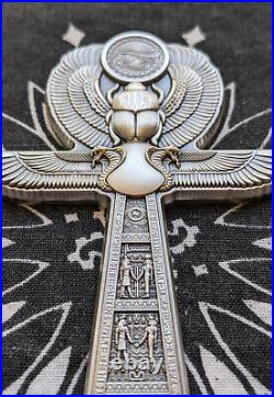 2023 South Korea 2 oz 999 Silver Antiqued Stacker Ankh / Cross