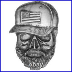 2023 Trucker Skull 1 oz. 999 Silver Coin 5 Cedis Ghana Antique Finish Box & COA 2023 Trucker Skull 1 oz. 999 Silver Coin 5 Cedis Ghana Antique Finish Box & COA