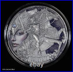 2023 Valkyrie Femina Bellator 2 oz Silver Antique High Relief Coin in OGP