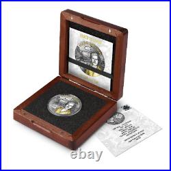 2023 World Money Fair Pablo Escobar 30th Ann. 2 oz Silver Gilded Coin Mintage 99