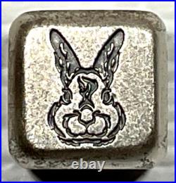 2023 Year of the Rabbit Rolling Dice 1 oz Antique Silver withSlight Scratches