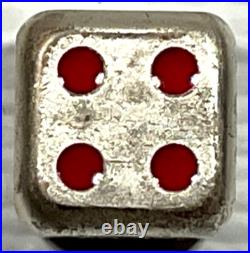 2023 Year of the Rabbit Rolling Dice 1 oz Antique Silver withSlight Scratches