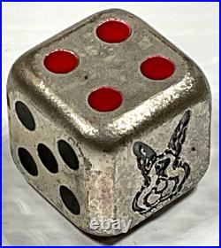 2023 Year of the Rabbit Rolling Dice 1 oz Antique Silver withSlight Scratches