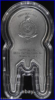 2024 $10 Niue Star Trek USS Enterprise NCC-1701 1 oz Silver Antiqued Coin in OGP