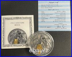 2024 2 Oz. 999 Silver Croatia Trsat Dragon Antiqued with Gold Gild Germania Coin