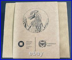 2024 2 Oz. 999 Silver Croatia Trsat Dragon Antiqued with Gold Gild Germania Coin