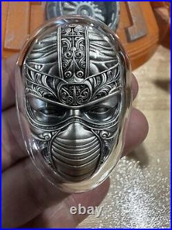 2024 2 Oz Ninja Mask Antique High Relief. 999 Silver Coin Serial # 84/250