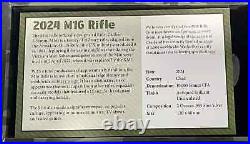 2024 2 Oz Silver Chad 10,000 Francs M16 Rifle Antiqued Coin Only 1500 Minted