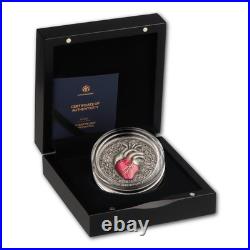 2024 3 oz Niue Essentia Cor Antiqued Silver Coin (Color) 2024 3 oz Niue Essentia Cor Antiqued Silver Coin (Color)