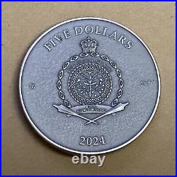 2024 3 oz Niue Essentia Cor Antiqued Silver Coin (Color)