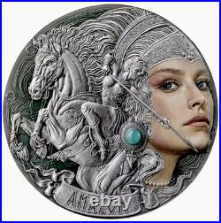 2024 AMAZON Femina Bellator 2oz Silver Coin 2000Francs CFA Cameroon