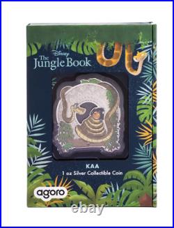 2024 Agoro Disney The Jungle Book Kaa 1 oz Colorized Antique Silver Coin