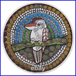 2024 Australia Kookaburra Kaa Kaa 2 oz Silver Colorized Antiqued Coin 2024 Australia Kookaburra Kaa Kaa 2 oz Silver Colorized Antiqued Coin