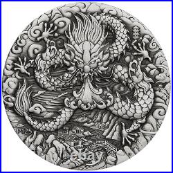 2024 Australia Lunar Dragon Antiqued 2 oz Silver Coin