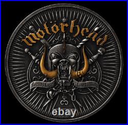 2024 Barbados Motorhead 1 oz Silver Black Antiqued Gilded Coin 2024 Barbados Motorhead 1 oz Silver Black Antiqued Gilded Coin