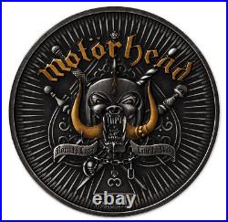 2024 Barbados Motorhead 1 oz Silver Black Antiqued Gilded Coin