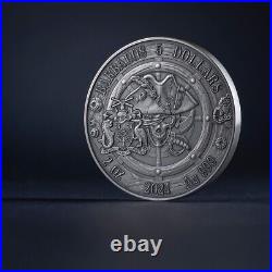 2024 Barbados Oxford Captains of Fortune 2 oz 999 Silver Antique HR Coin