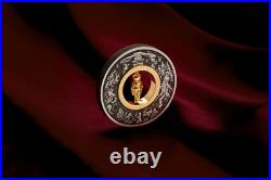 2024 CHRISTMAS $2 2oz Silver Antiqued Coin with NUTCRACKER Insert