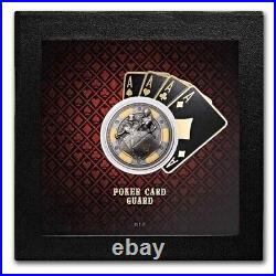 2024 CIT Poker Card Guard 1 oz Ultra High Refief Antique Silver Coin 30586