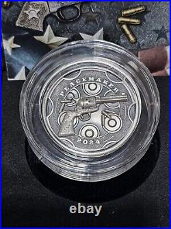 2024 Cameroon 1 oz Silver Antique Ultra High Relief Peacemaker