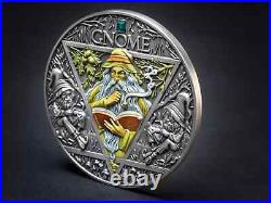 2024 Cameroon 2 oz Antiqued Silver Finish Elementals series with Green Crystal