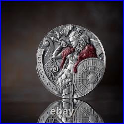 2024 Cameroon 2 oz Antiqued Silver Way to Valhalla Freydis Eiriksdottir