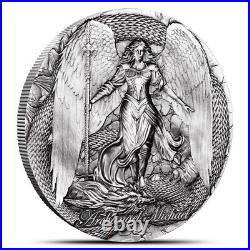 2024 Cameroon Archangel Michael Coin 2 oz. 999 Silver High Relied Box/Coa