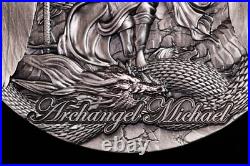 2024 Cameroon Archangel Michael Coin 2 oz. 999 Silver High Relied Box/Coa