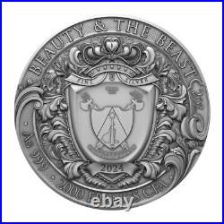 2024 Cameroon Beauty and the Beast 2 oz Silver Coin