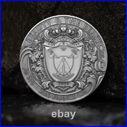 2024 Cameroon Beauty and the Beast 2 oz Silver Coin