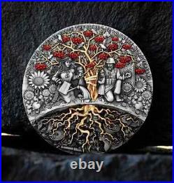 2024 Cameroon CHERVONA KALINA Ukrainian Elder Tree 2 Oz Silver Coin Mintage 500