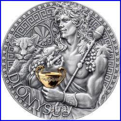 2024 Cameroon Dionysus The Great Greek Mythology 1 oz Antique finish Silver Coin