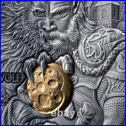 2024 Cameroon Dual Essence Werewolf 2 oz Silver Antiqued High Relief Coin